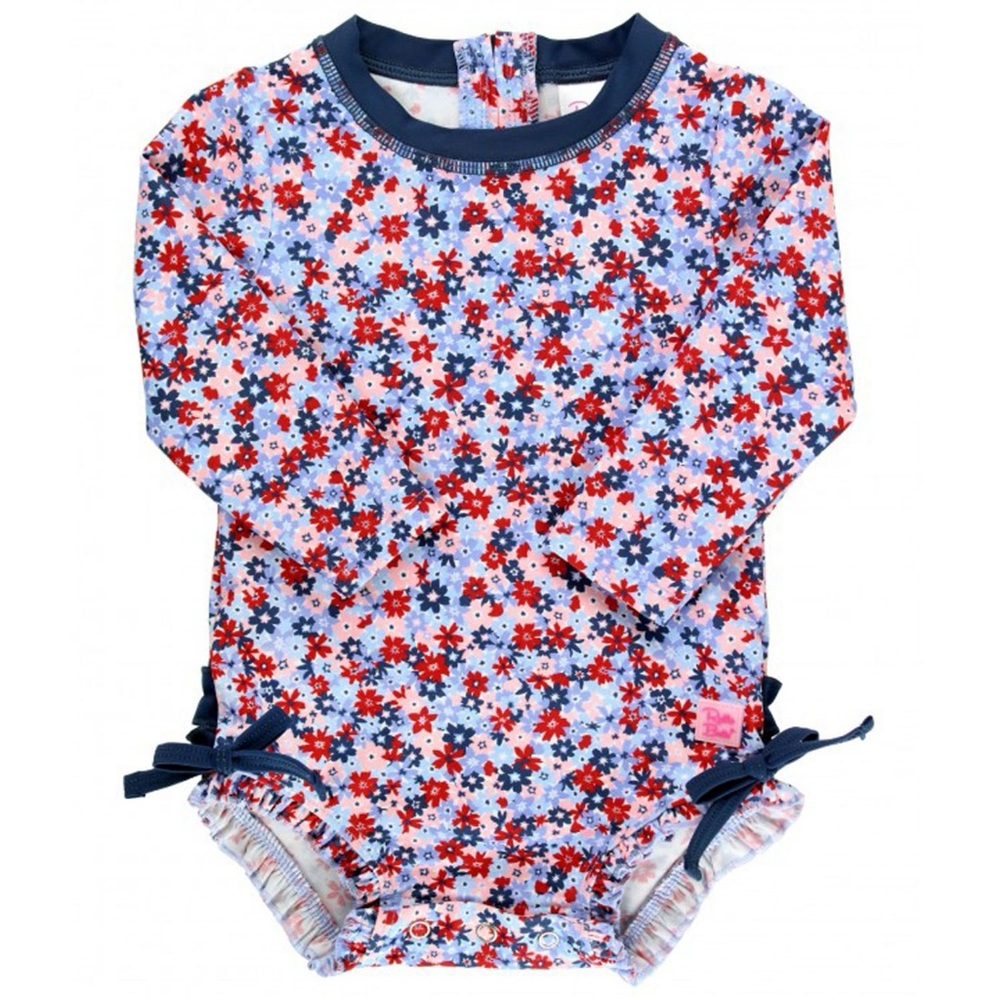 2 Ruffle Butts Girls Long Sleeve One Piece Swimsuit